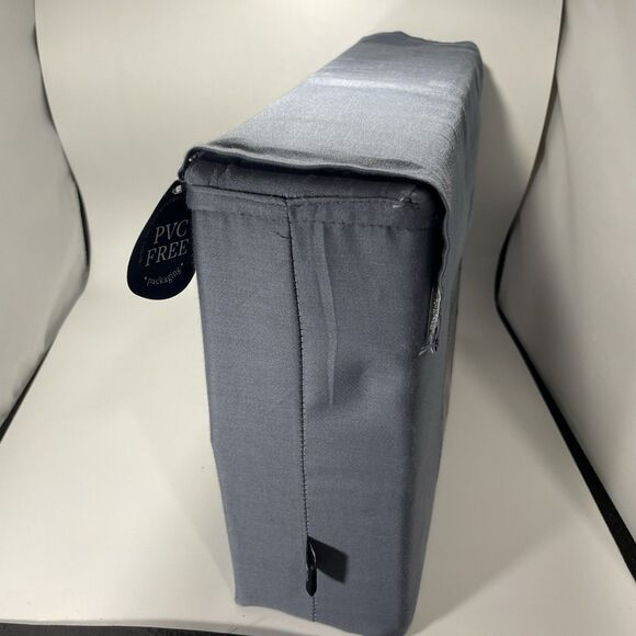 Brooks Brothers Solid Blue KING 100% Cotton Sheet Set NEW - Picture 5 of 5